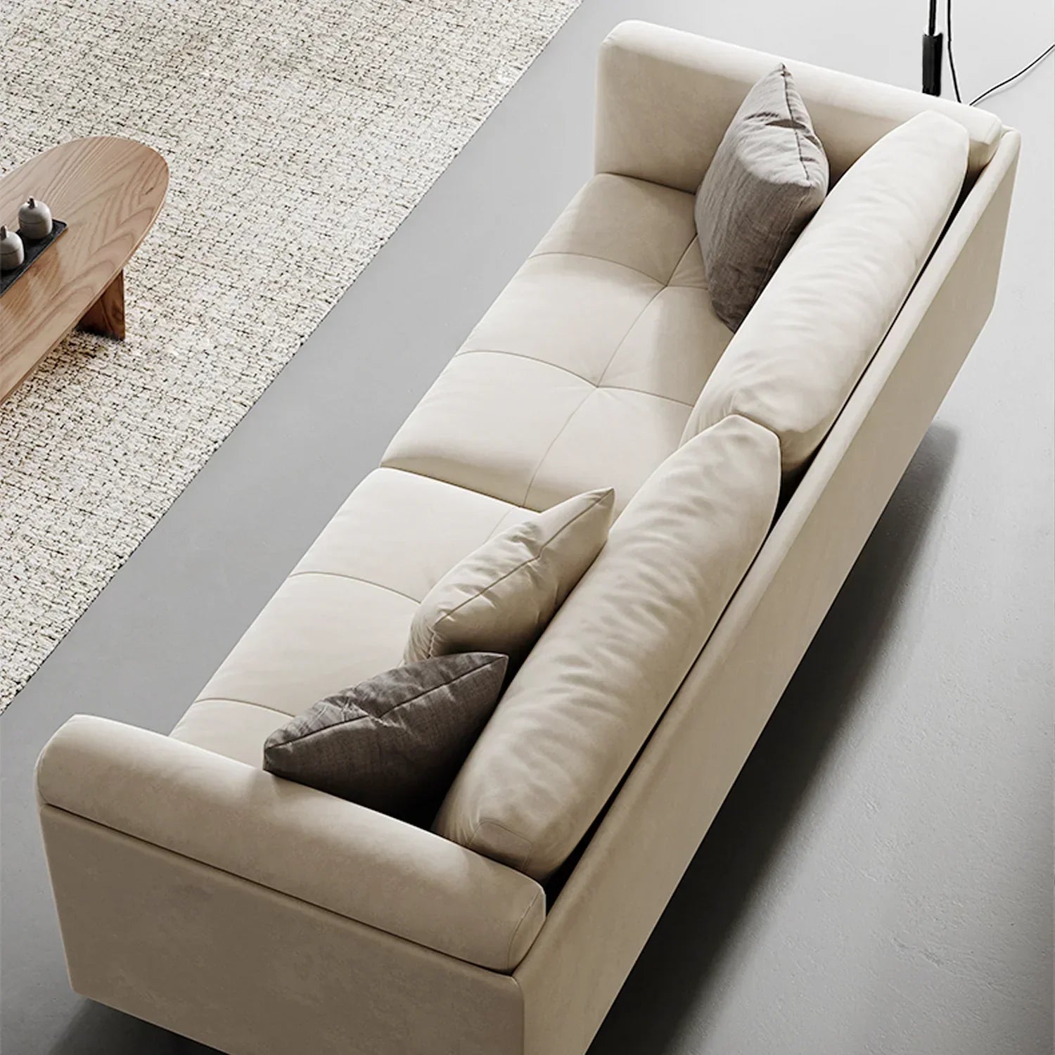 Italian Minimalist Matte Tech Fabric Sofa