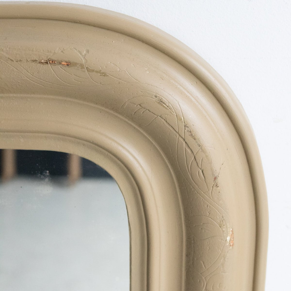 Painted Grande Vintage Louis Philippe Wall Mirror