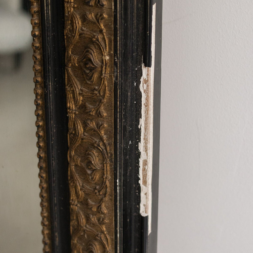 Vintage Gilded Louis Philippe Wall Mirror with Foxed Glass