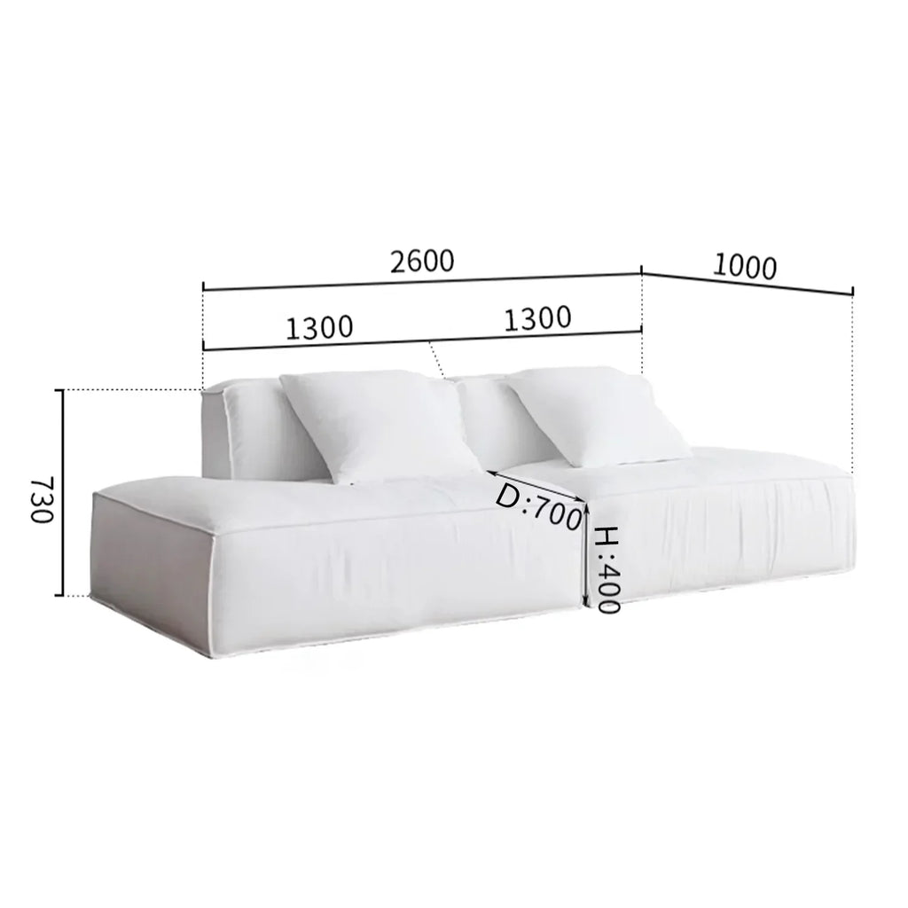 Linen Floating Island Sofa